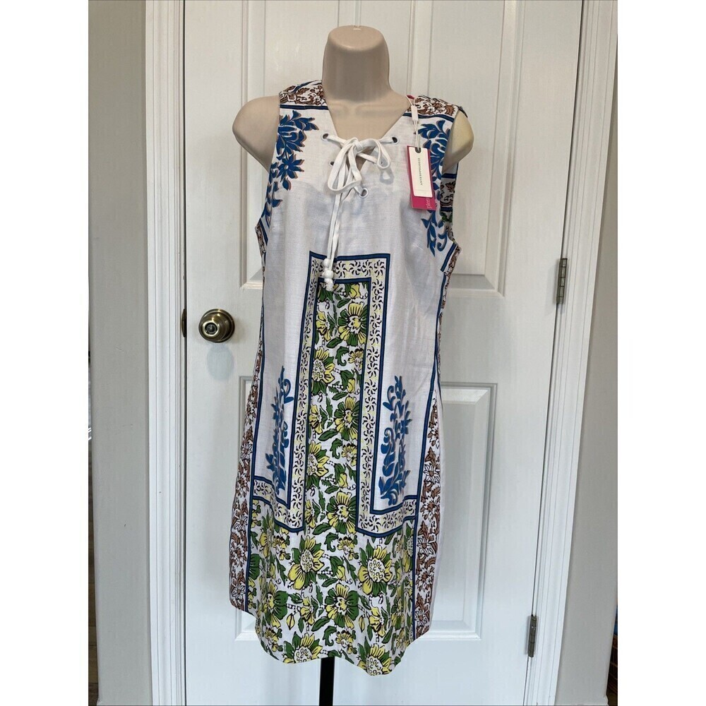 Anthropologie NWT Tracy Reese Womens Size M White Boho Print Sheath Dress $168.0